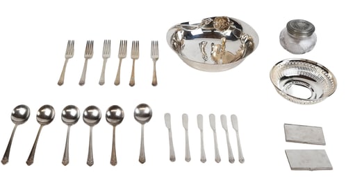 Christofle, Rogers & Other Silver Plate & Metal Items