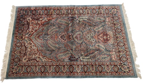 Turkish Handwoven Silk Prayer Rug