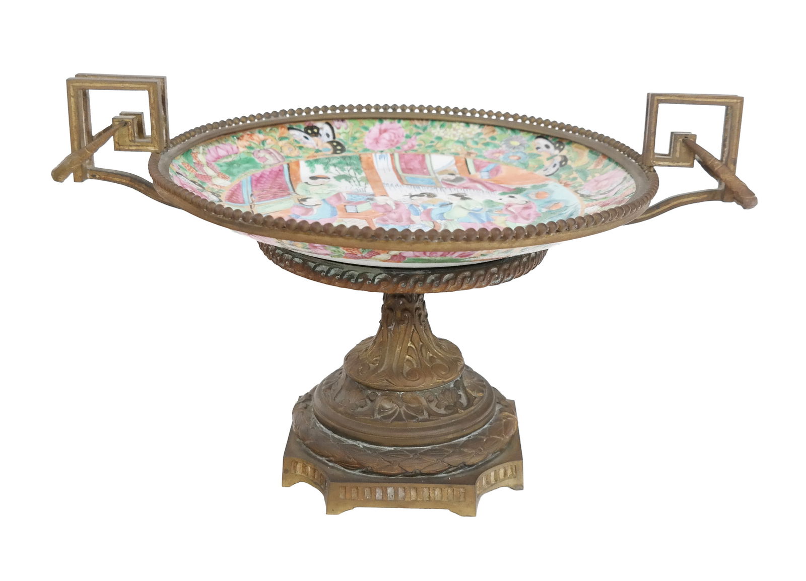 Famille Rose Plate In Bronze Tazza (1 of 12)