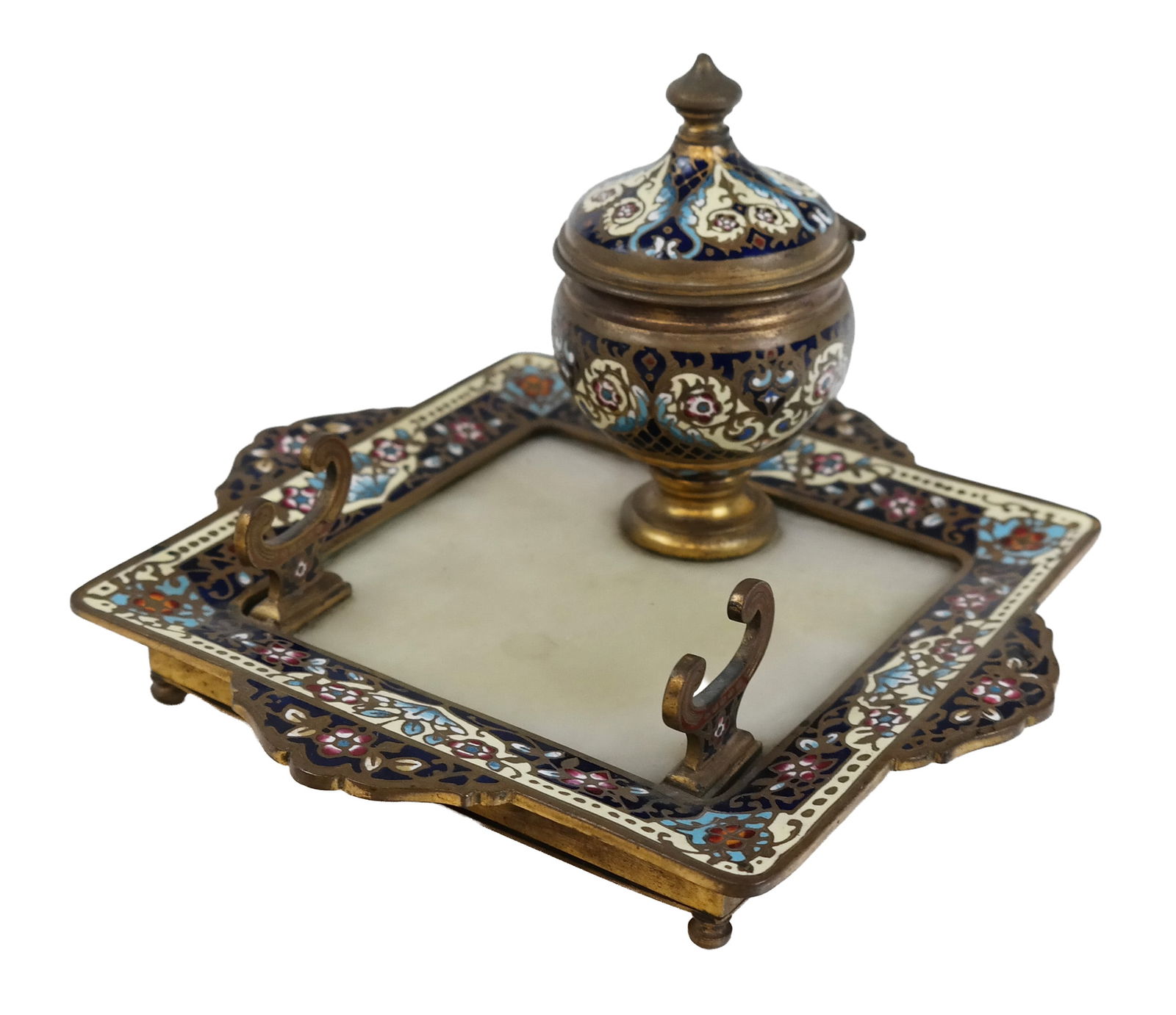 French Champleve Inkwell (1 of 9)