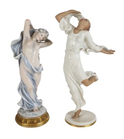 Capodimonte and Friedlander Porcelain Figurines, 2