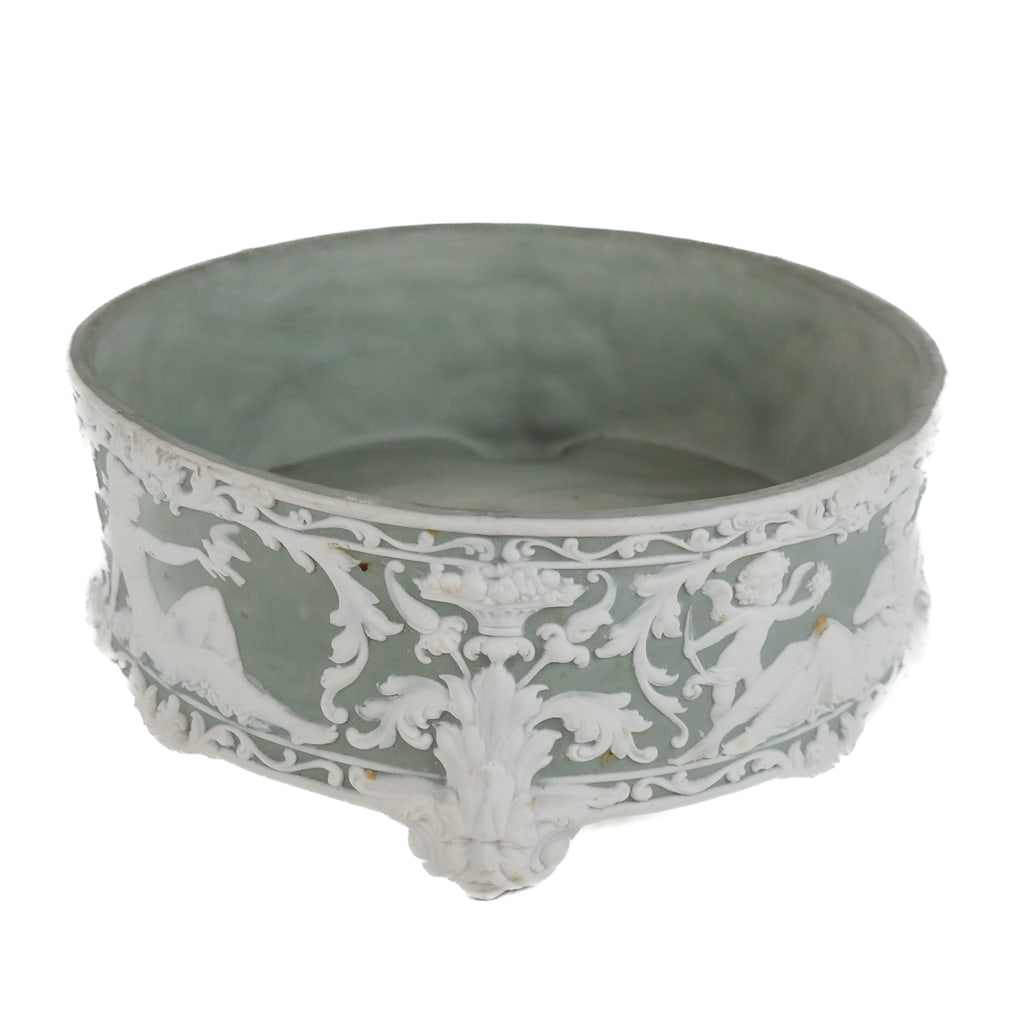 Jasperware Green and White Jardiniere (1 of 6)