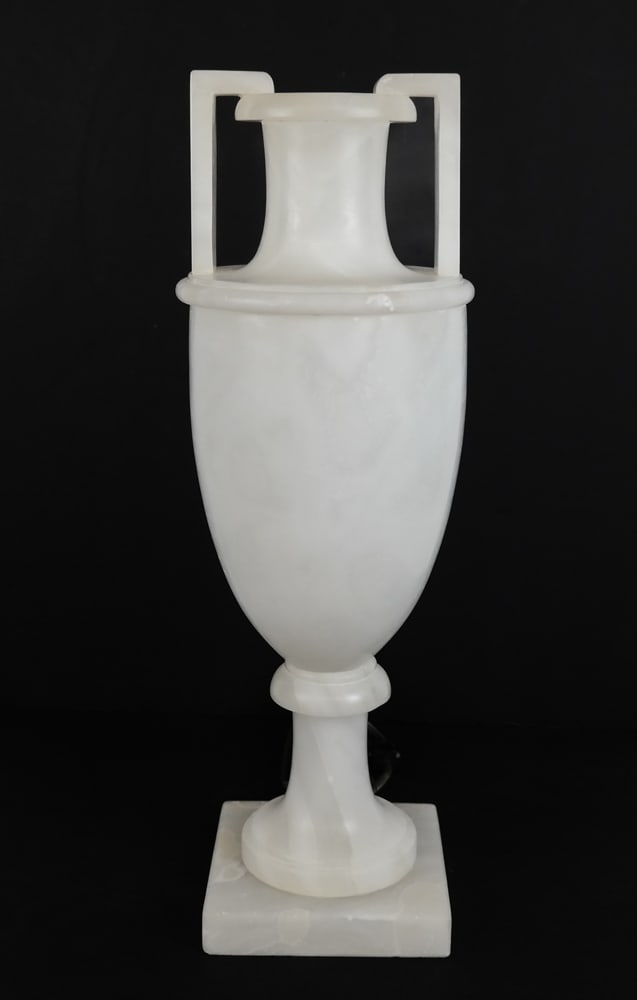 Two Handled Alabaster Urn Lamp (1 of 13)