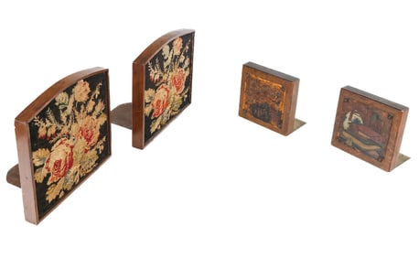 Two Pairs of Arts and Crafts and Antique Bookends