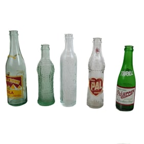 Vintage Collection of Glass "Pop" Bottles, 5