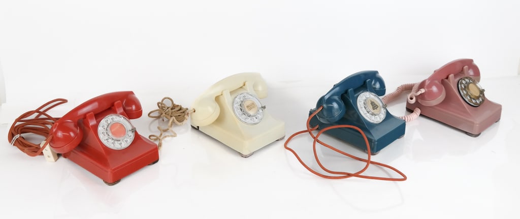 Four Western Electric Model 302 Rotary Phones (1 of 14)