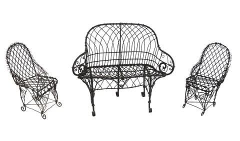 Victorian Diminutive/Doll Wire Furniture, 3