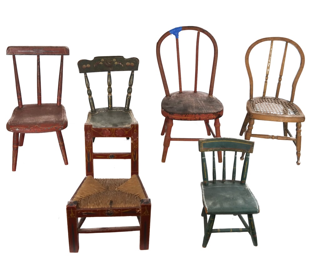 Antique Painted & Other Diminutive/Doll Furniture (1 of 10)