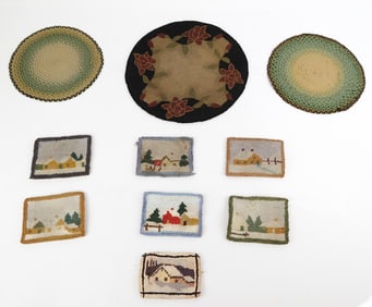 American Folk Art Needlework Dollhouse Rugs, 10