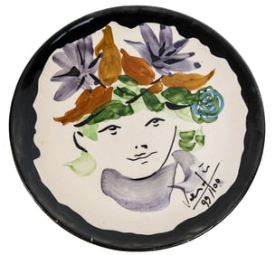 Marcel VERTES "Tapis Vert" Plate