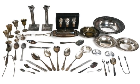 Group of Silver Plate, Stainless and Metal Article