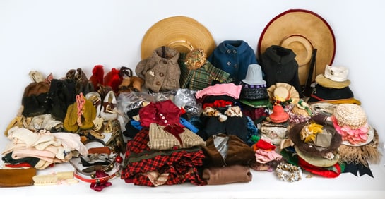 Assorted Antique and Vintage Doll Clothing