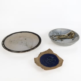 Three Stoneware Studio Pottery Articles