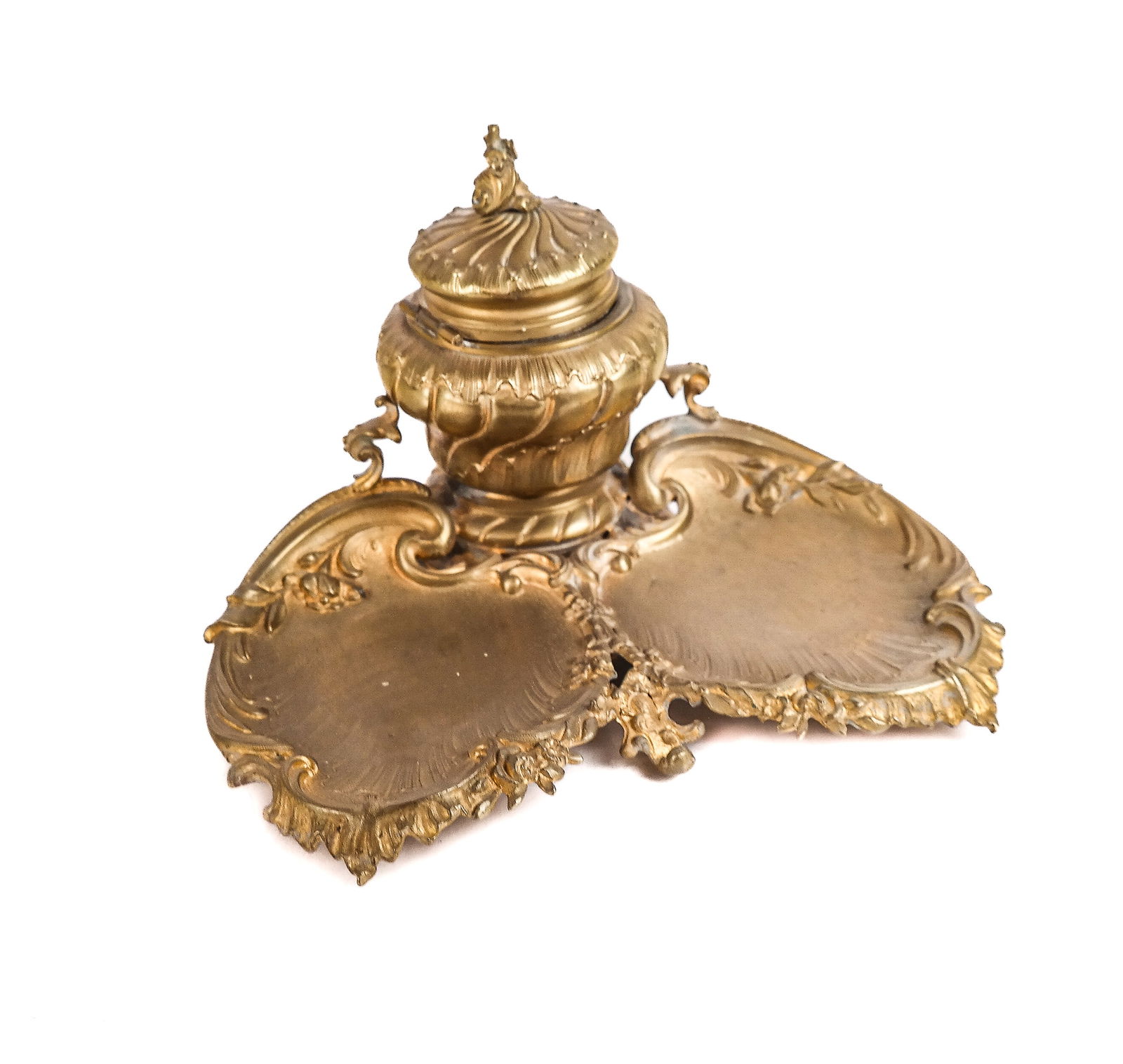 Louis XV Bronze Dore Inkwell (1 of 8)