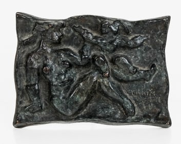 Chaim GROSS Mother and Child Bronze Plaque