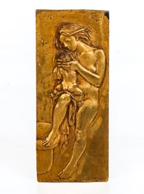 Bruno LUCCHESI Gilt Bronze Plaque