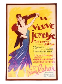 French Opera Poster "La Veuve Joyeuse" 1936