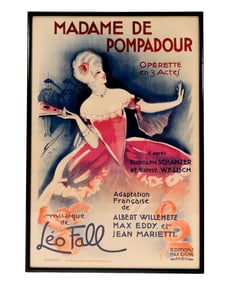 French Opera Poster "Madame de Pompadour" 1933