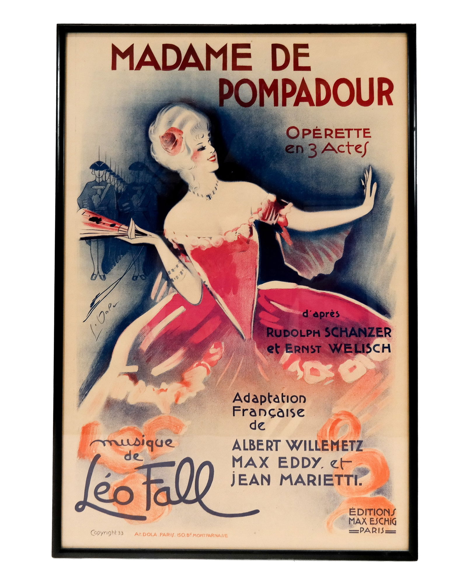 French Opera Poster "Madame de Pompadour" 1933 (1 of 12)
