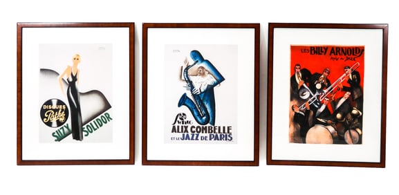 3 French Music Posters Aft. Paul Colin
