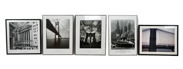 Group of 5 B&W New York City Posters