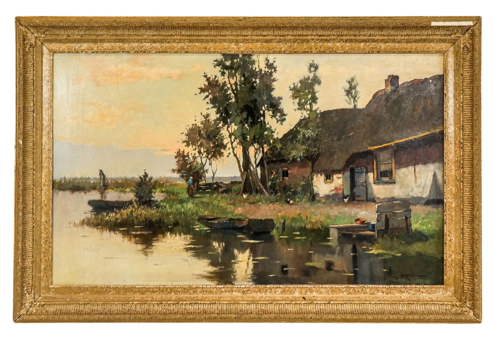 J.H. KAEMMERER: Dutch Landscape - Oil on Canvas (1 of 14)