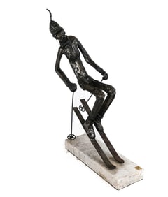 Edward GOLDSTEIN Brutalist Figure of Skier