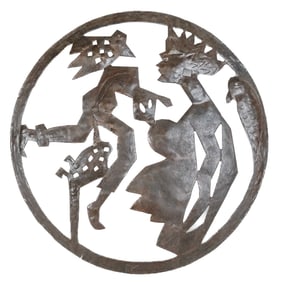 Cut Steel Drum Wall Sculpture
