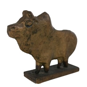 John W. RHODEN Bronz Bison Sculpture