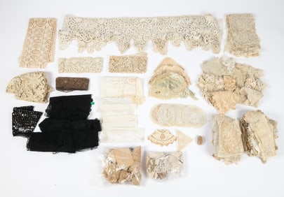 Assorted Vintage and Antique Lace Articles