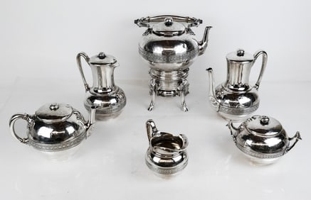 Tiffany & Co. Early Silver Tea & Coffee Service, 6