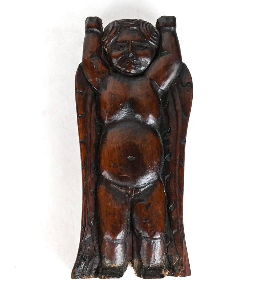 Carved Wood Architectural Remnant of a Cherub (1 of 12)