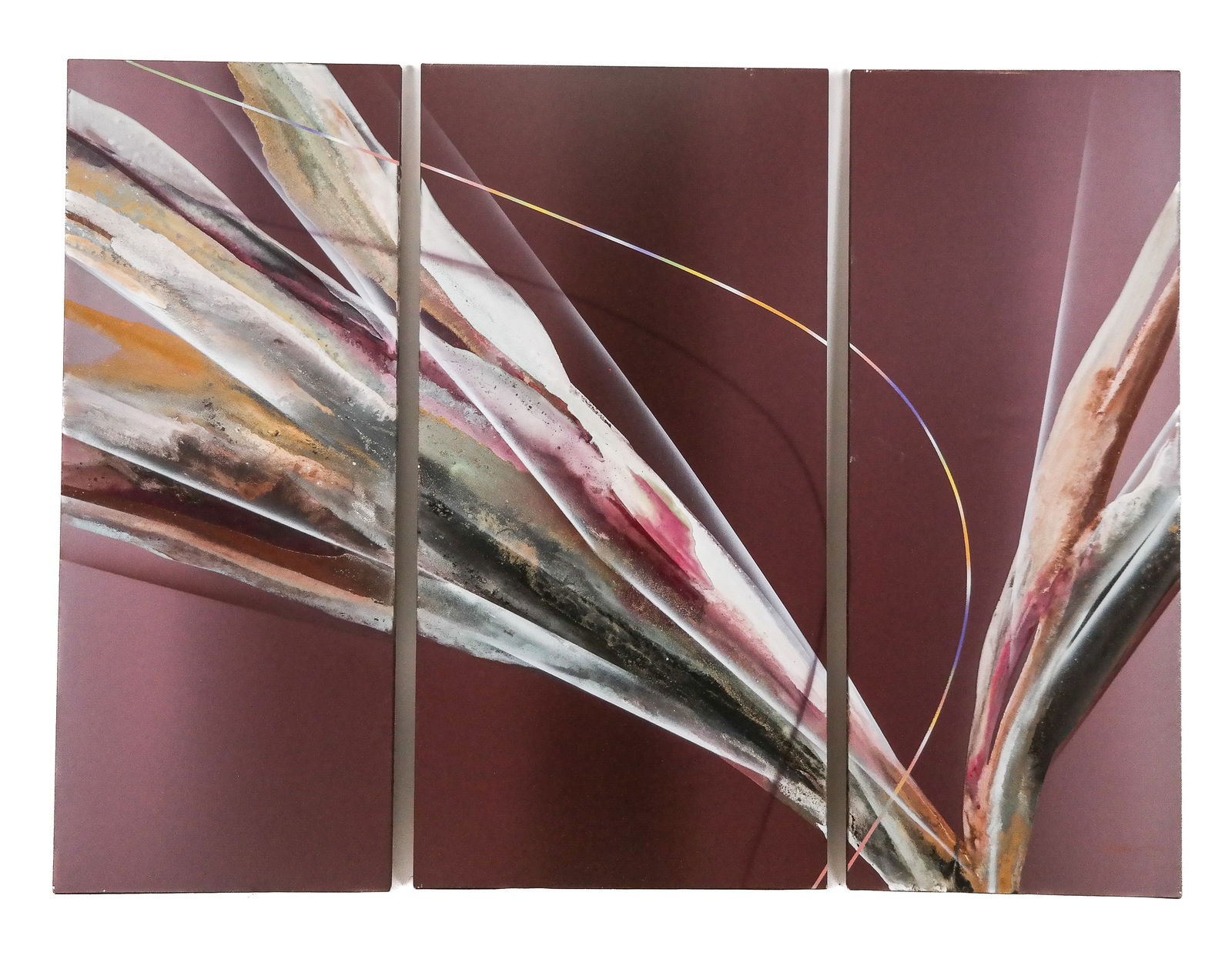 Elba ALVAREZ Abstract Triptych, Acrylic on Canvas (1 of 14)