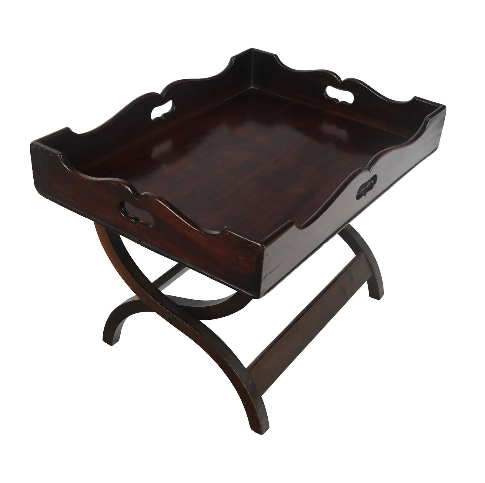 Mahogany Butler's Tray with Folding Stand (1 of 8)