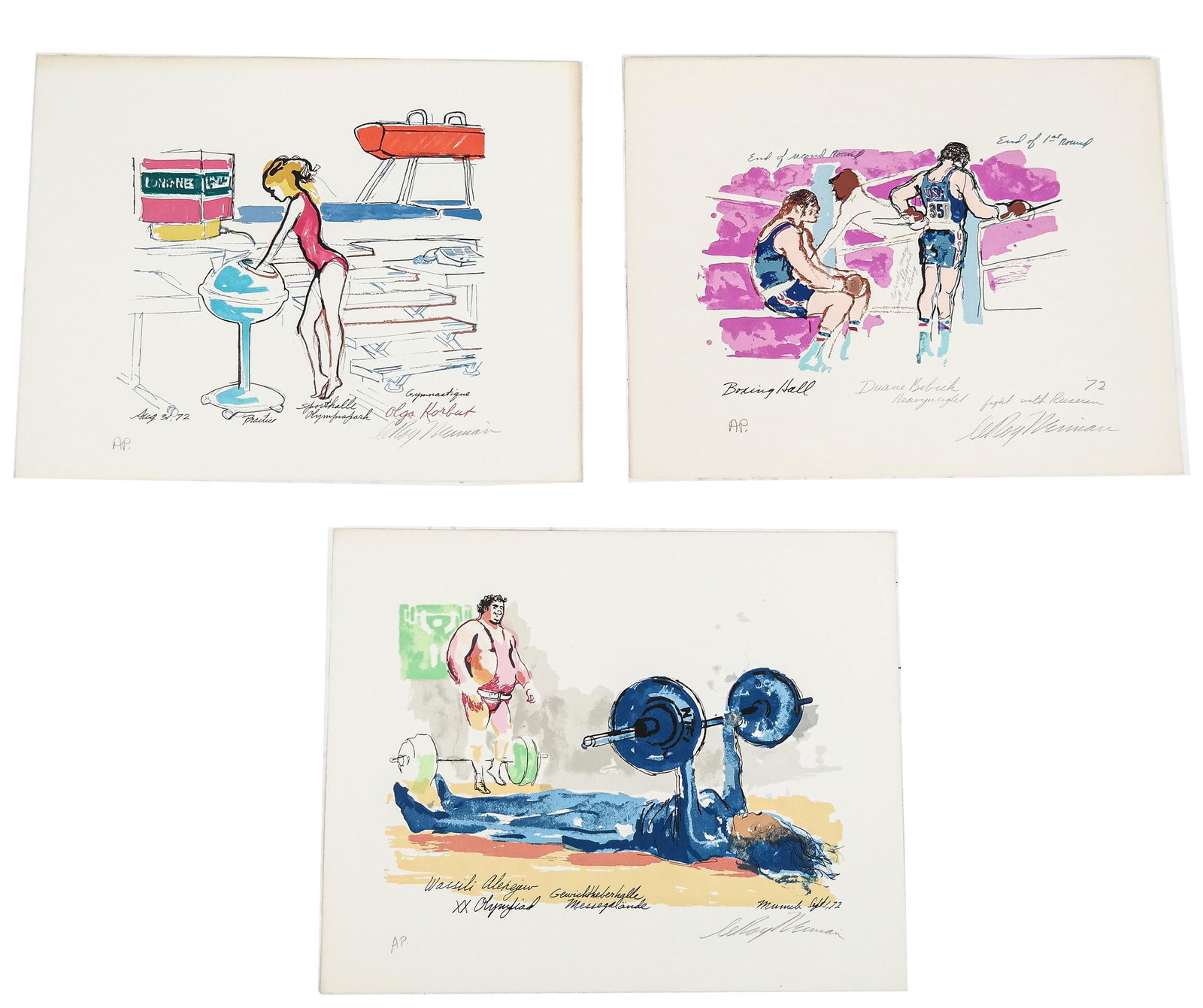 Leroy NEIMAN 1972 Olympic Serigraphs, 3 (1 of 15)