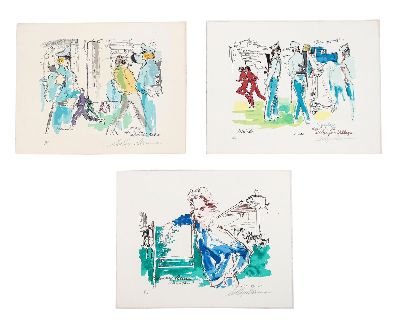 Leroy NEIMAN 1972 Olympic Serigraphs, 3 (1 of 14)