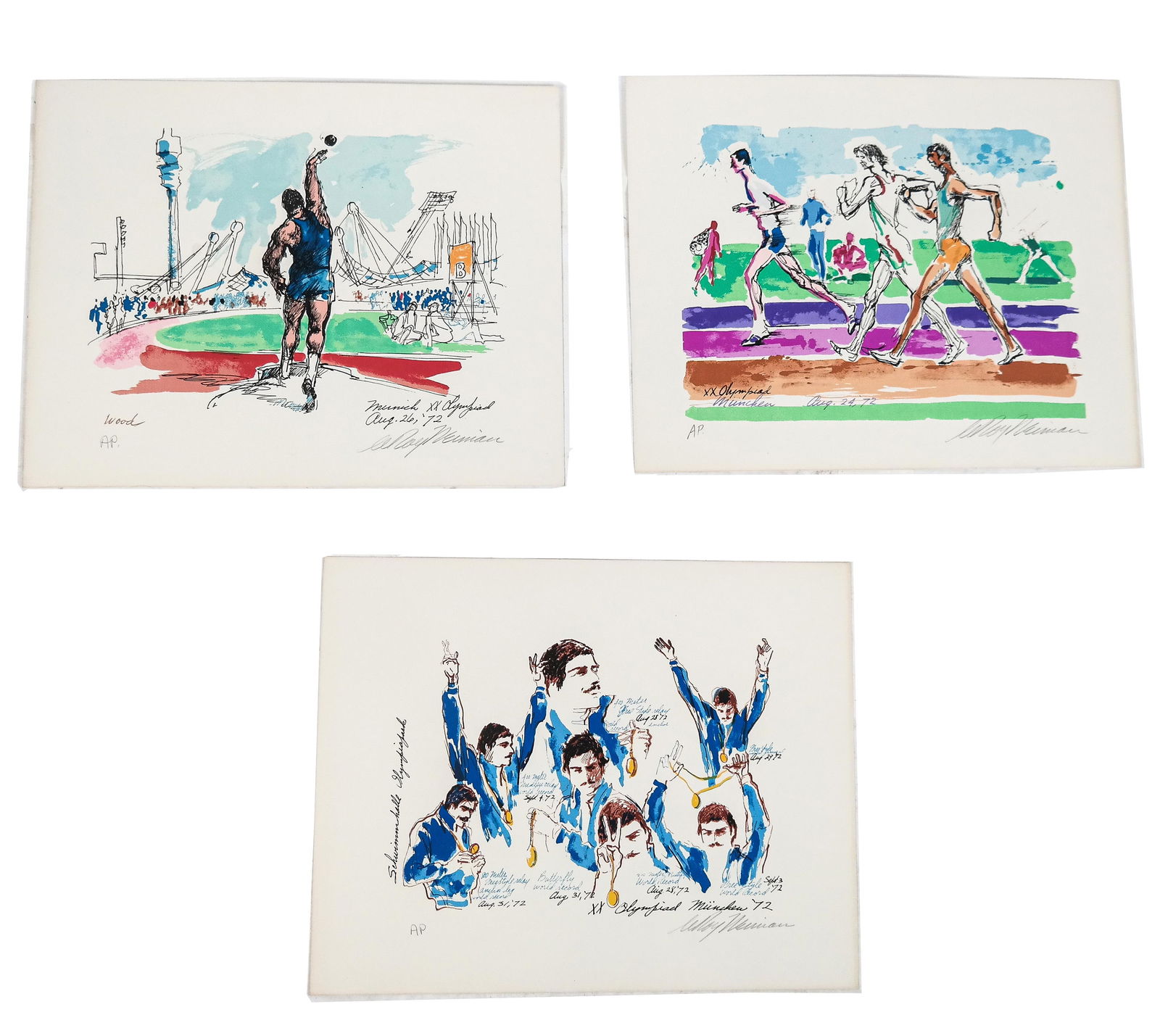 Leroy NEIMAN 1972 Olympic Serigraphs, 3 (1 of 16)