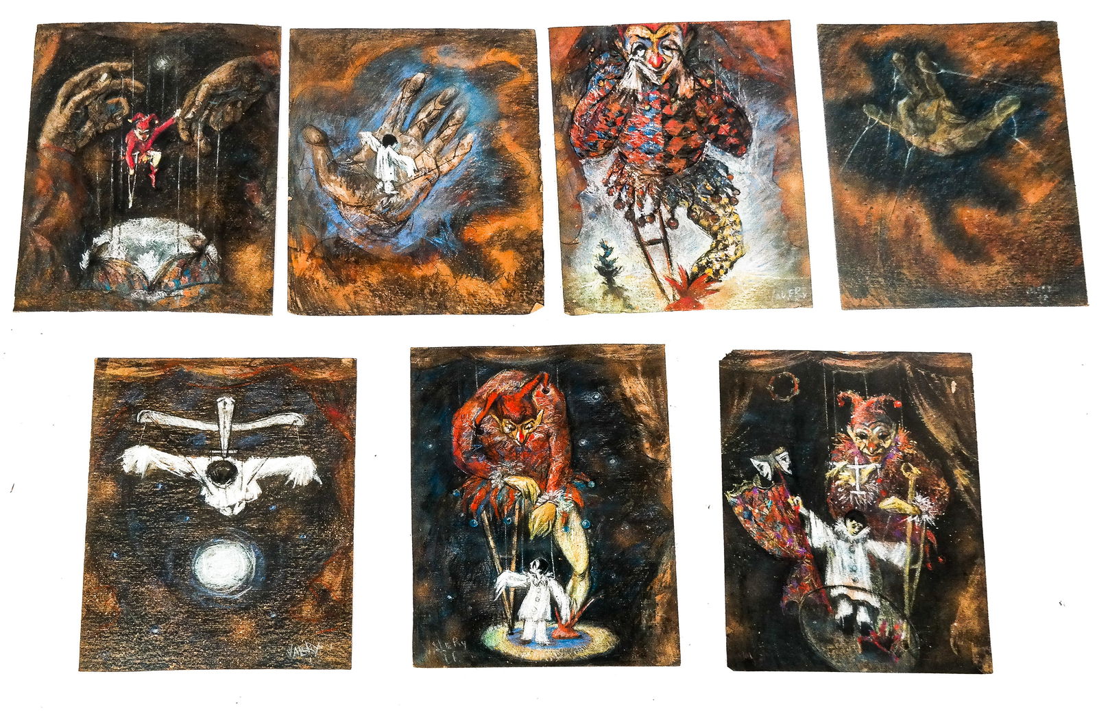 Signed "VALERY": Assorted Pastels On Paper (1 of 16)