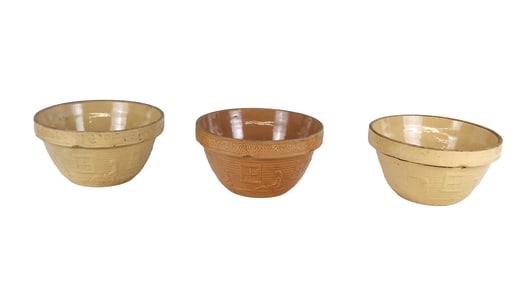 Robinson Ransbottom Stoneware Mixing Bowls, 3