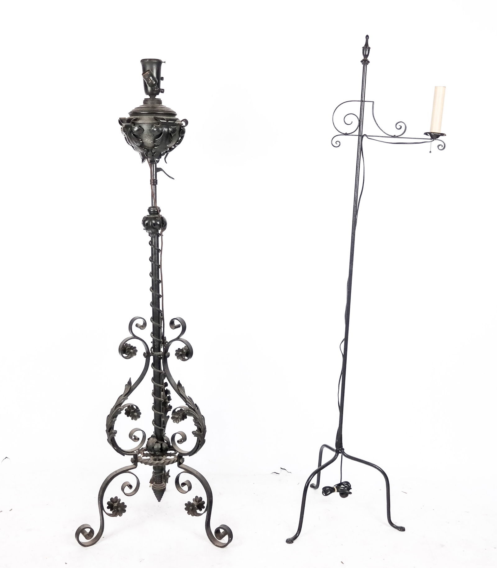 Two Gothic Iron Floor Lamps (1 of 12)
