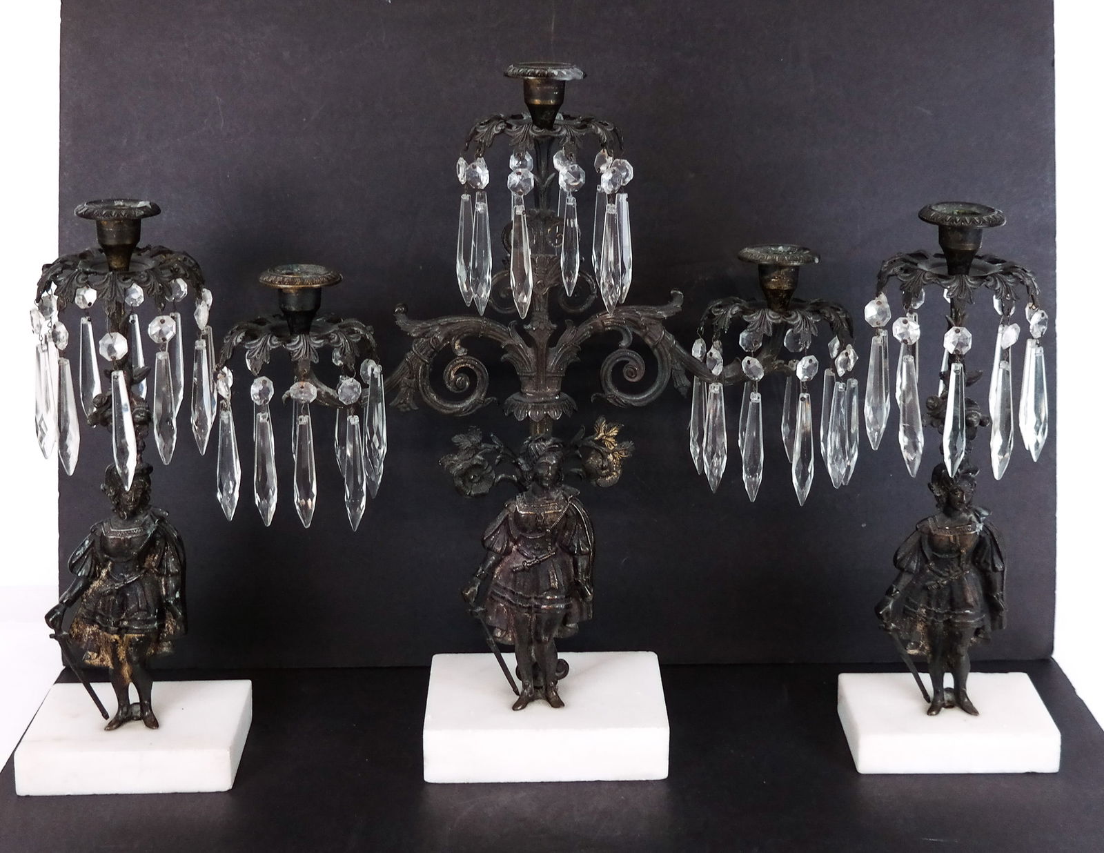 Three-Piece Figural Girandole Suite (1 of 15)