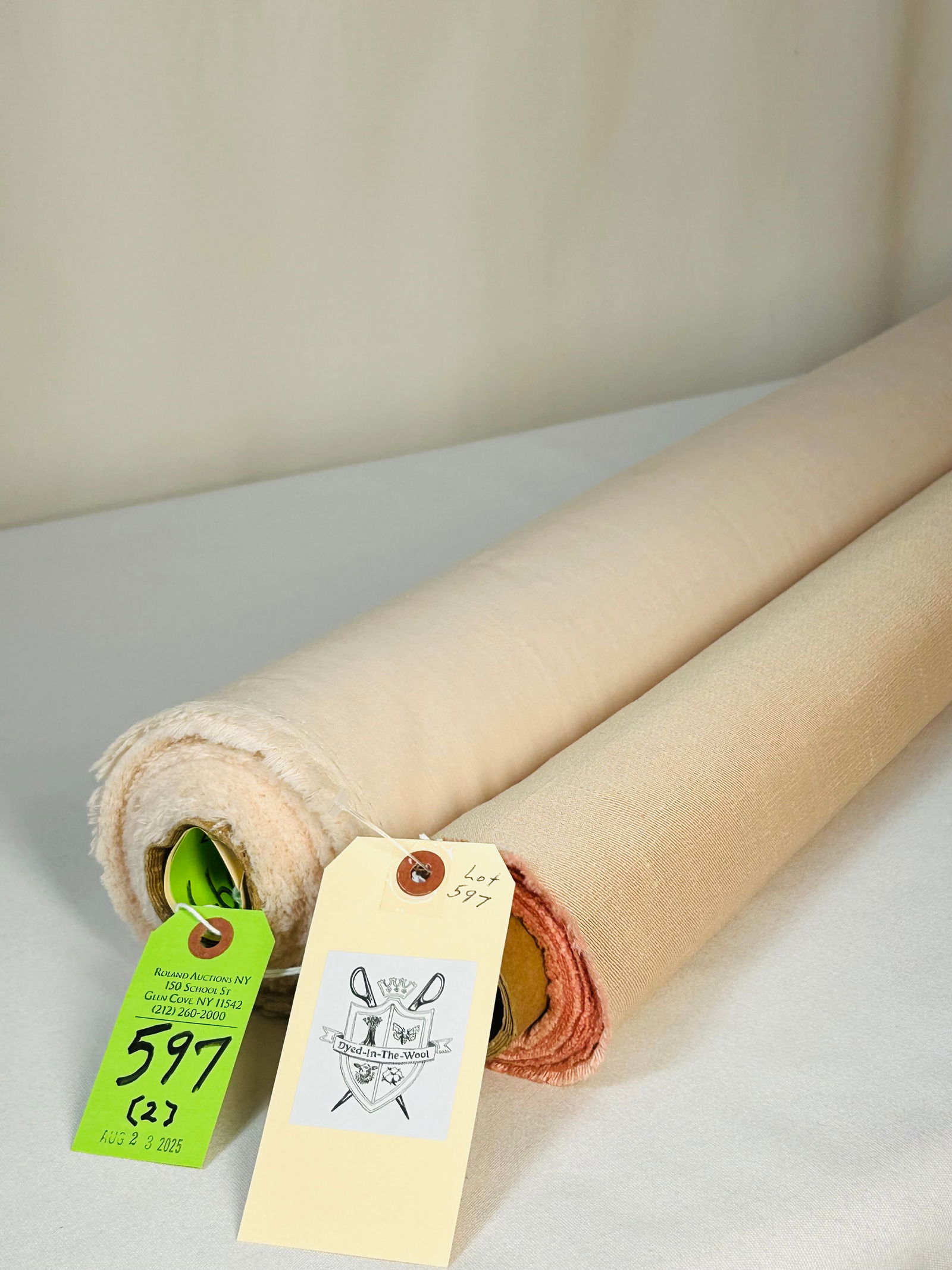 Fret Fabrics "Labyrinth" Linen Damask, 32 yards: 32 yards of Fret's rose pink geometric linen damask called "Labyrinth", 54" width. The piece-dyed reversible multi-purpose quality looks best as curtains or Roman shades. Slight shade variations chara