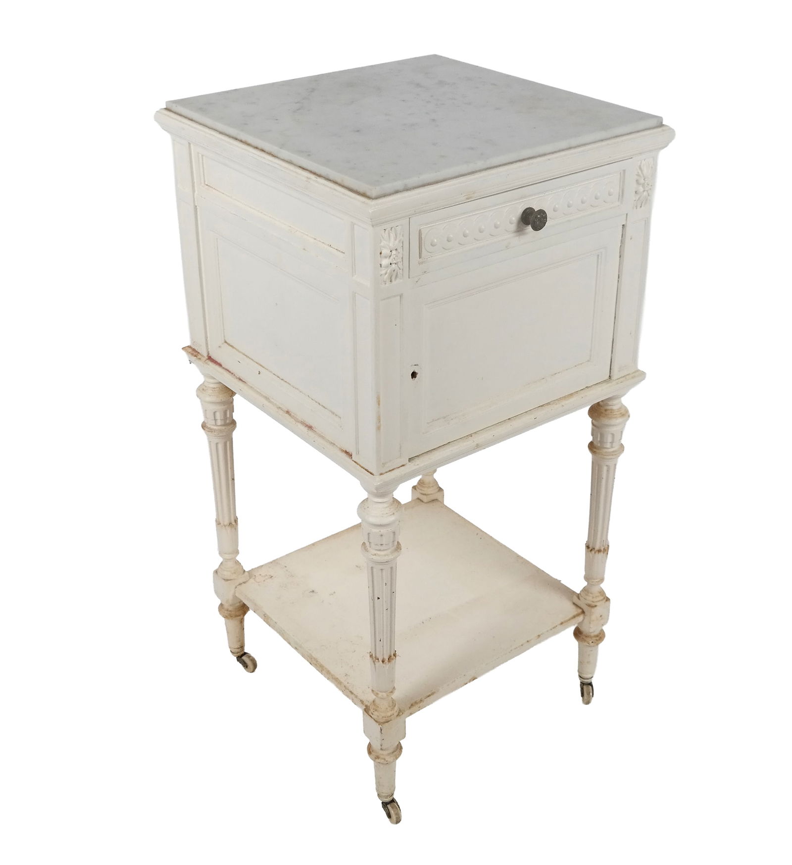Painted French Marble Top Stand (1 of 7)
