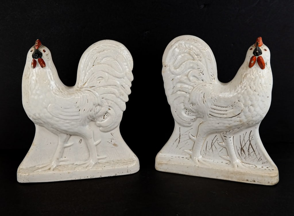 Pair Of Staffordshire Chicken Sculptures (1 of 14)