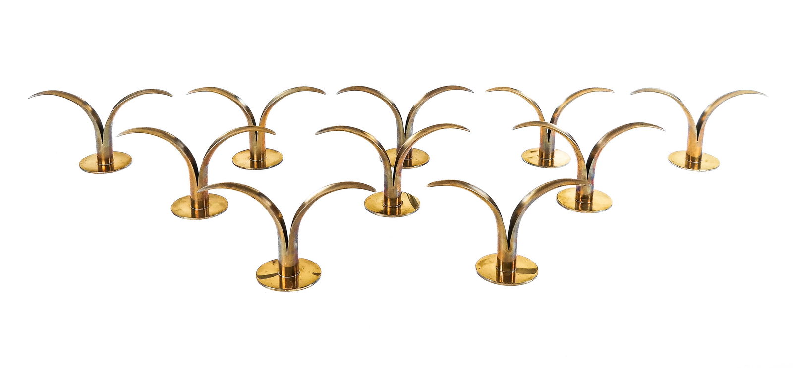 Ystad Metall Brass Candlesticks, 10 (1 of 12)