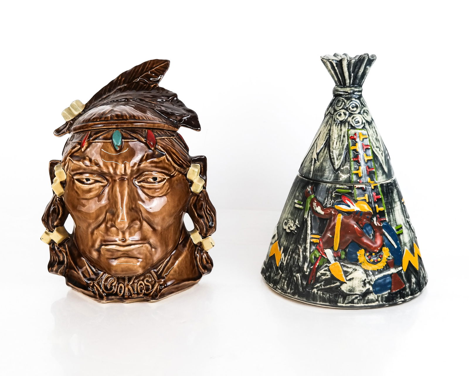 McCoy Appropriative Native American Cookie Jars, 2 (1 of 13)