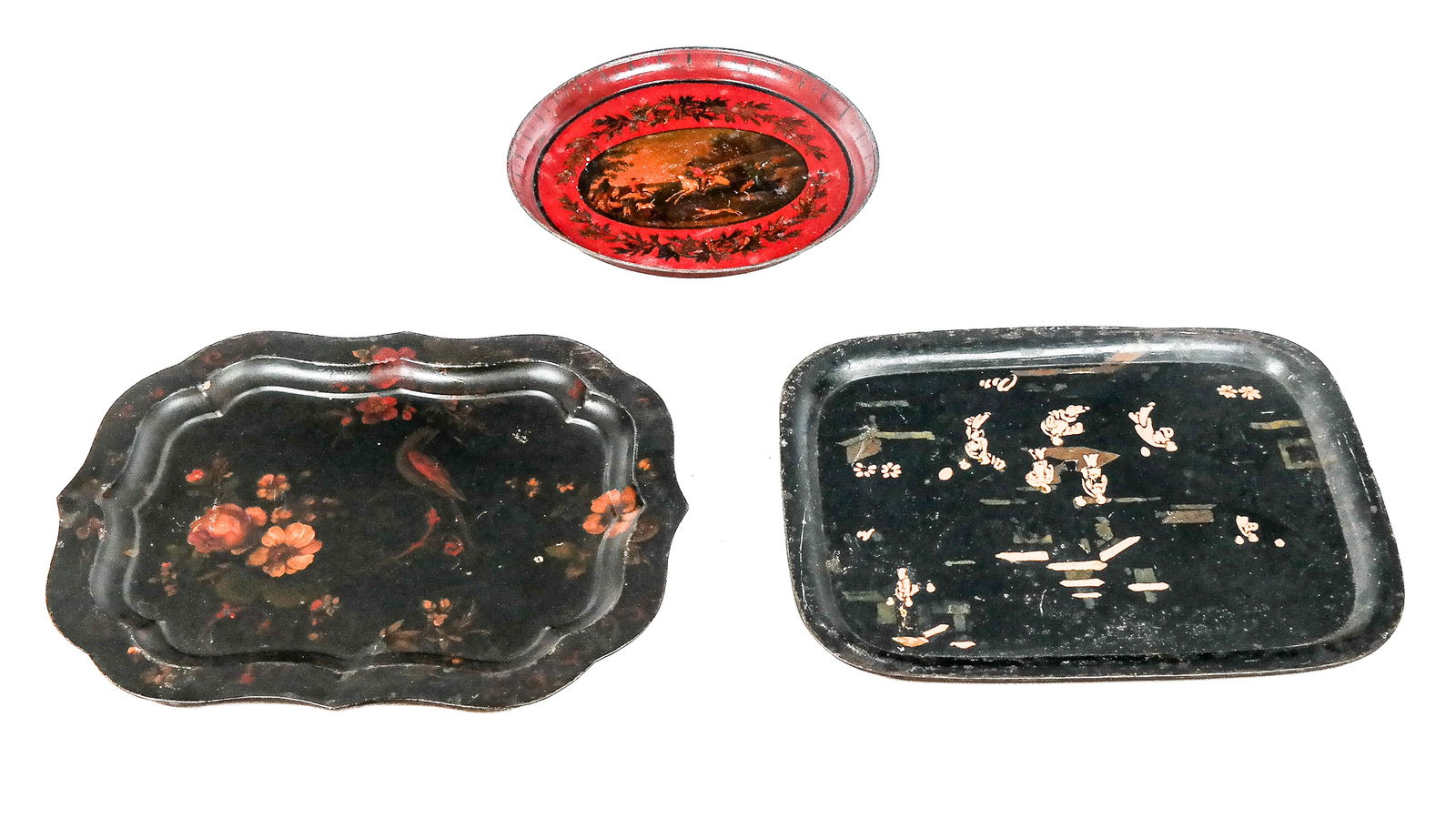 Three Tole-Painted Trays (1 of 10)