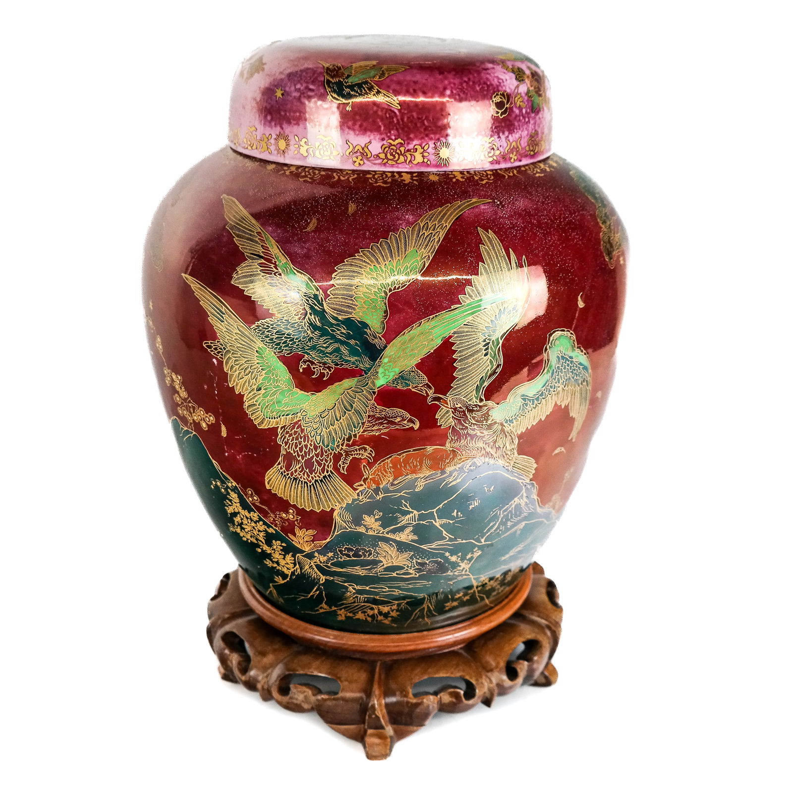 Antique Crown Devon Lustrine Ginger Jar (1 of 12)