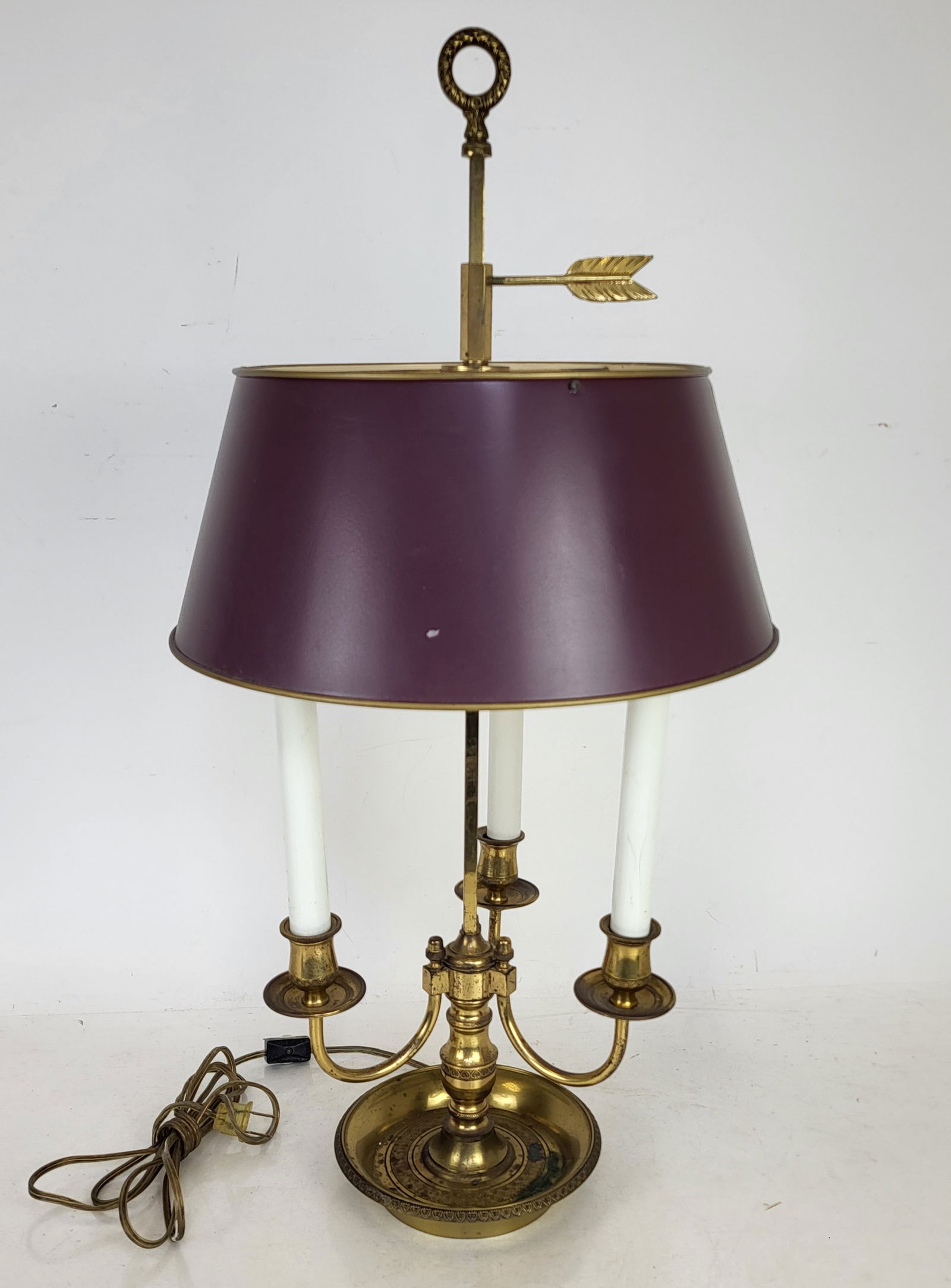 French Brass Bouillotte Lamp (1 of 14)