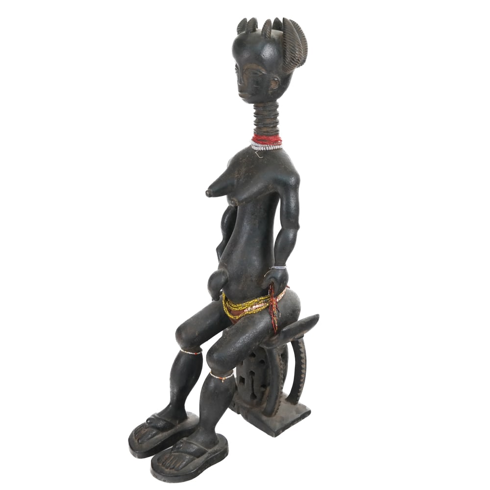 Ashanti Akua'ba Carved Fertility Figure